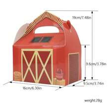 16pcs Farm Animal Tote Bag Farm Theme Candy Gift Box Perfect For Birthday Parties And Celebrations - Multicolor - View 5