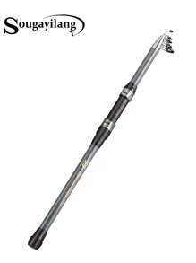 SOUGAYILANG 2.1M-3.0M Ultralight Telescopic Glass Fiber Fishing Rod (Black And Gray): Ideal For Freshwater Fishing Tackle - Multicolor - View 14