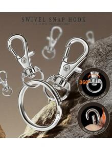 10/20/40pcs Zinc Alloy Lobster Clasp, Spring Keychain, Rotating Buckle, Hanging Rope, Snap Buckle, Keyring, Handicraft, Hardware, Luggage Accessories - Multicolor - View 5