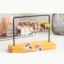 定制耳环独特的 PU 皮革耳环可个性化定制您的文字/照片，作为周年纪念、婚礼、母亲节、生日礼物送给女性 - 彩色 - 查看 9