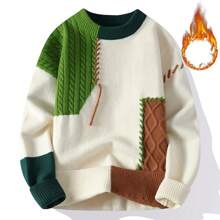 Men's Autumn And Winter New Style Japanese Casual Round Neck Sweater Base Knit Sweater Loose And Versatile Sweater Men's Clothing