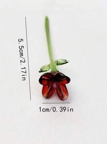 Florero de vidrio para decoración, pequeño florero con lirio de cala y tulipanes artificiales, regalo de ramos de flores de vidrio hechas a mano (con ligera variación de color y tamaño), adecuado para el Día de San Valentín, el Día del Padre, el Día de la Madre, el Día del Maestro, Pascua, Día del Niño, Día de la Mujer