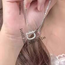 Sanrio Sanrio Vintage Kitty Double Layer Cartoon Necklace, Suitable For Daily Wear, Gift For Friends And Family