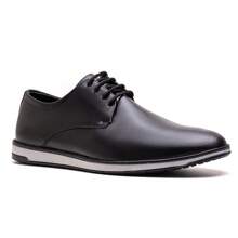 Men's Derby Dress Shoes Modern Oxford Comfortable Lace-Up Rubber Sole Two-Tone - màu đen - Xem 3