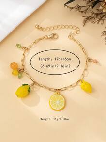 1 chiếc vòng tay trang trí hình trái cây tối giản thời trang hàng ngày - Nhiều màu - Xem 3