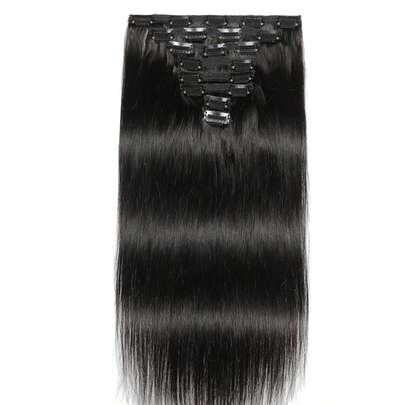 直发夹式接发 人发夹式接发 女士 8 件装夹式接发 20 夹双纬巴西雷米天然人发 120 克