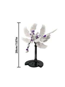 1pc Multi-Jointed Posable Angel Doll Figure With 8 Wings, Premium Edition - 8-Wing Angel With Stand + 15 Hand Gestures, Movable Joint 3D Printed Luck Angel Figure Doll, Collectible Mannequin Doll DIY Stress Relief - Multicolor - View 2