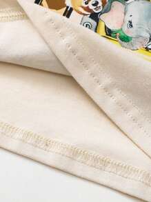 Baby Boy Funny Birthday Clothes Infant Clothes Animal Print Tops Baby Toddler T-Shirts 1-5T - 卡其色 - 查看 7