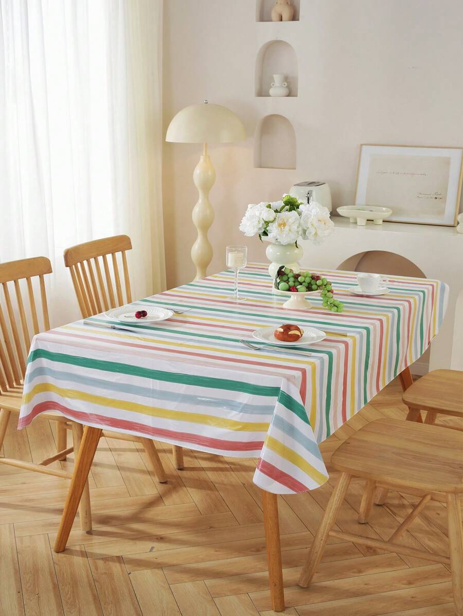 100% 防水 PVC 桌布，防油防溢乙烯基矩形桌布，可擦拭桌布，适用于户外、野餐、露营，柠檬