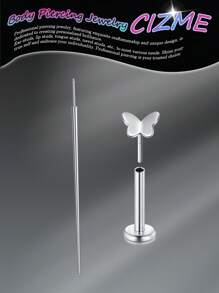 CIZME 银色无螺纹鼻钉 18g 平背鼻钉 18g 软骨耳环 平背 平背鼻钉 18 号无螺纹鼻环 推入式耳蜗耳钉 女士 8mm，平背耳环耳钉 无螺纹耳屏唇钉 软骨唇 美杜莎耳蜗 身体穿孔首饰 防过敏 男女皆宜 - 銀色 - 查看 5