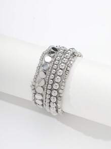 6 件百搭 CCB 几何星形串珠脚链，简约时尚珠宝