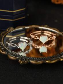 925 Sterling Silver Hollow Heart Shaped Wedding Ring,Suitable For Dating, Party, Daily Wear, High Quality Jewelry For Women