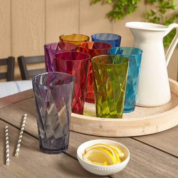 Vaso reutilizable para bebidas, vaso con colores de roca y costeros | Vasos, aptos para lavavajillas