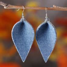 1 Pair Western Ombre Cowboy Style Pendant Earrings, Unique Heart & Water Drop Design Earrings, Versatile For Daily Wear Valentines