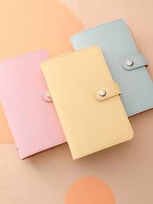 1pc Waterproof Banknote Storage Book, Holds Up To 100 Banknotes, Photos, Stamps & Cards, A6 Ultra Large Capacity Notebook With 50 Slots, Perfect Birthday Gift, PU Leather - Multicolor - View 3