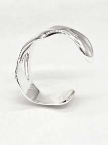 1pc Women's Fashion Personalized European-American Style Open Design Bracelet - Silver - View 5