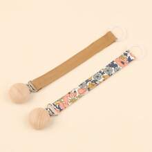 2 piezas Clip personalizado para chupete de bebé con estampado de lunares lindos, patrones personalizados para niños y niñas, clip universal para chupete de bebé, - Multicolor - Ver 12