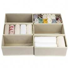 1/3/6 paquetes de organizador de cajón de ropa mejorado y reforzado, organizador de cajón de ropa interior plegable, caja de almacenamiento de tela para el armario, divisor de cajón de cómoda para camisas, sujetadores, calcetines y ropa interior