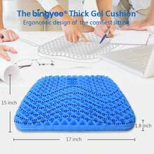 Quality Guaranteed Gel Cushion 1.8 Inch Thick Seating Pad Orthopedic Chair Cushions Pressure Relief Gel Pads Office Chair, Car, Home, Wheelchair, Kayak Cushion, Stadium Cushion CCX1 - 1 - 查看 2