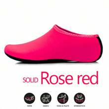 1 Pair (Lycra) Unisex Beach/Snorkeling/Diving Leg Warmers, Suitable For Adults & Kids, Swimming, Snorkeling, Non-Slip, Breathable, Thermal, Variety Of Sizes & Colors Available - Rose Red - View 2