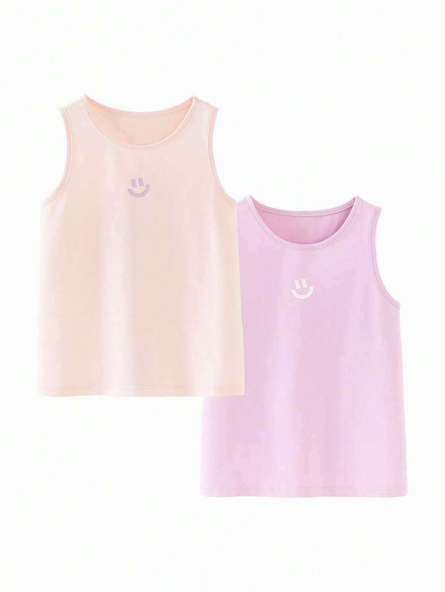 mini bala Áo ba lỗ co giãn mềm mại của cô gái trẻ, lớp nền mùa xuân, không thấm mồ hôi - hồng - Xem 1