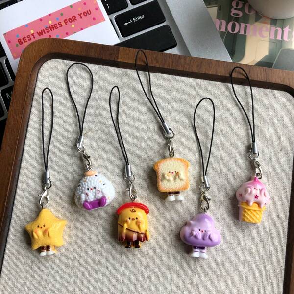Cute Cartoon Food Shaped Phone Charm/Accessory Gifts For Mother, Family, Friends, Birthday, Holiday Phone Chain