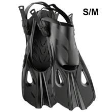 Snorkel Fins Swimming Flippers Adjustable Buckles Short Silicone Scuba Diving Shoes Open Heel Travel Size Adult Men Women - Multicolor - View 23