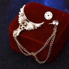 1pc Men's Eagle Wing Tassel Brooch Pin, Business Suit Chest Pin Decoration, Suitable For Hosts, Formal Parties And Banquets - Brooch - View 4