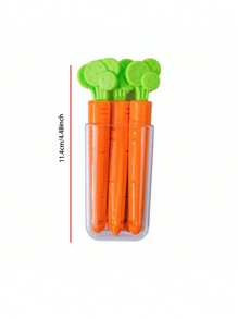 5 件胡萝卜形厨房食品袋夹零食密封夹创意冰箱贴食品保鲜夹 - 胡蘿蔔封口夾 - 查看 11