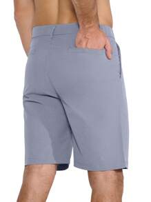 Men's 9" Golf Shorts, Stretch Quick Dry UPF 50+ Lightweight Flat Front Shorts With 5 Pockets For Hiking & Work