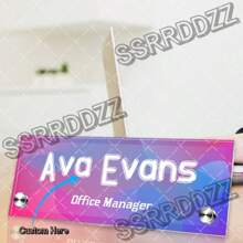 Customized Office Desk Name Plate | Clear Acrylic Desk Sign With Stand | Elegant Personalized Gift With Name And Title Gifts Birthday Graduation - Multicolor - View 27