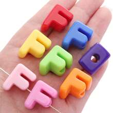 10pcs Letter 3D Beads -Random Color Mixing Of Number Beads, English Letter Beads- Used For Jewelry Creative DIY Make, Such As Bag Chains, Waist Chains,Phone Chains Accessories