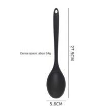 8 pièces Set de cuisine en silicone pour la maison, comprenant une spatule chinoise, une louche, une passoire, une poêle, une cuillère à soupe, un service à pâtes, des pinces à salade, un dilueur de miel, disponibles en rouge et noir