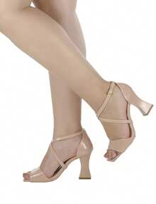 Women's Sandal High Heel Geometric Cup Studded Shekinah Cross Straps Fashion New Release - Màu be - Xem 6