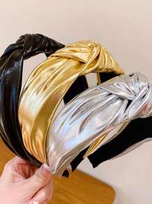 1pc Bath Towel Headband, Women's Knotted Thick & Fluffy Headband, Fashion & Cute Hair Accessory, Suitable For Bathroom, Birthday, Travel, And Outfit Matching