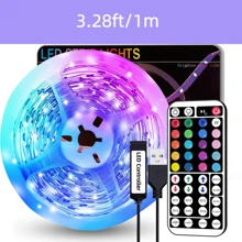 NBBUFF 3.28ft-98.4ft LED Strip Lights For Bedroom Room,With 44Key Remote, Flexible Use,Adjustable Color Flashing Speed,6 DIY Modes,Very Easy To Install,For Ceiling, Party Atmosphere Lights ,Festive Atmosphere Lights,Holiday Gifts
