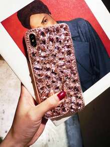 Sequins Luxury Full Coverage Rhinestone Phone Case Compatible With IPhone 11/12/13/14/15/15Plus/15Pro/15ProMax - Pink - View 4
