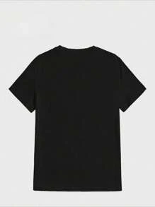 Camisetas de hombre con estampa del logotipo "Hurley X", impresión digital casual y de algodón puro pesado - Negro - Ver 2