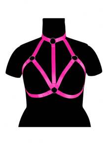 性感女士加大码紧身胸罩笼式胸罩无罩杯胸罩朋克哥特式吊带胸罩