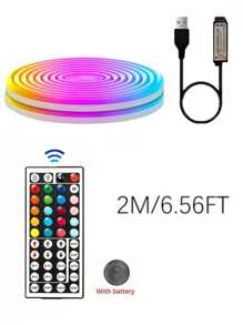 1pc Neon Strip Light, Remote Controlled Adjustable Color Suitable For Bedroom, KTV, Game Room, Party, Bedroom Decor, Waterproof, Birthday Gift, LED Neon Light Strips - Multi-color light - View 15