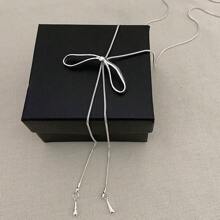 1 件简约蝴蝶结线项链，女士时尚珠宝链