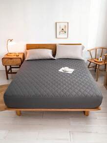 1 件防水绗缝床垫保护套套装，适用于大号床和特大号床，柔软、防尘、可机洗、可拆卸 - 深灰色 - 查看 8