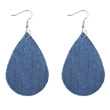 1 Pair Western Ombre Cowboy Style Pendant Earrings, Unique Heart & Water Drop Design Earrings, Versatile For Daily Wear Valentines