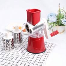 1 Pack Vegetable Slicer, Stainless Steel Cheese Grater, Multifunctional Vegetable Slicer, Vegetable Chopper, Cooking Prep Tool For Potato/Onion/Vegetables, Vegetable Slicer, Potato Peeler (Red, Green) - 紅色 - 查看 10