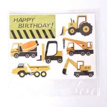 Construction Vehicles Disassembled Decoration Set, Including Excavator, Bulldozer, Crane, Lifting Barrier, Etc. Suitable For Birthday Cake Decor, Baking Scene Arrangement