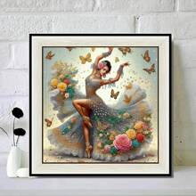 Diamond Painting Kit, Beginner Dance Series 5D Diamond Art Kit, Princess Dream Butterfly,Painting Home Wall Decoration