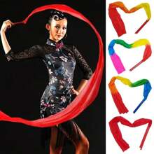 1.5m/2m Dance Streamer Gymnastics Dance Ribbons Belly Dance Real Silk Ribbon Throw Streamer With Rod - Ribbon - View 11