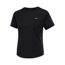 Nike 2025 Women's Nike DF Short Sleeve T-Shirt, Knitted Collar-Less THM9699-010