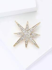 Broche de estrella con rhinestones de moda para mujeres, accesorio de alfiler para vestidos, trajes, fiestas, banquetes y regalos