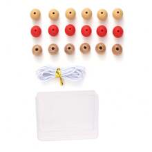 19pcs/Box 12mm Silicone Beads And Wooden Beads DIY Loose Bead Set With Elastic Cord, For Making Bracelet, Necklace, And Various Decorative Pendant - Multicolor - View 13